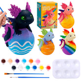 JMMICO paint-your-own-axolotl-lamp-kit colors and palette for creative night light.