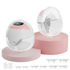 JMNGSHU hands-free pump showing massage mode for gentle expression
