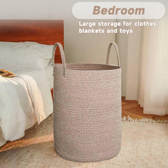 Basket in collapsed form showing space-saving feature and easy storage