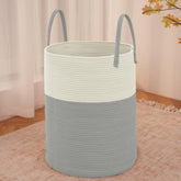 JMvicyroam large woven laundry basket 60L offers stylish storage for blankets and clothes