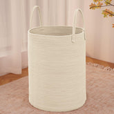 JMvicyroam large woven laundry basket 80L ideal for blankets and clothes storage.