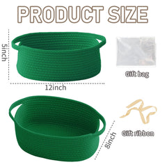 Gift-ready JMvicyroam basket empty in green for personalized gifting