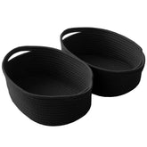 JMvicyroam woven basket 2-pack for compact shelf storage and organization