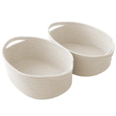 JMvicyroam woven basket with handles ideal for shelves and easy access