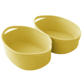 JMvicyroam woven basket with handles for versatile shelf storage