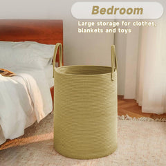 JMvicyroam woven hamper with foldable design for compact storage in small rooms