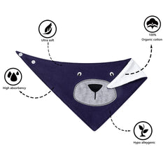 JN&LULU adjustable snaps bibs, easy care for growing babies