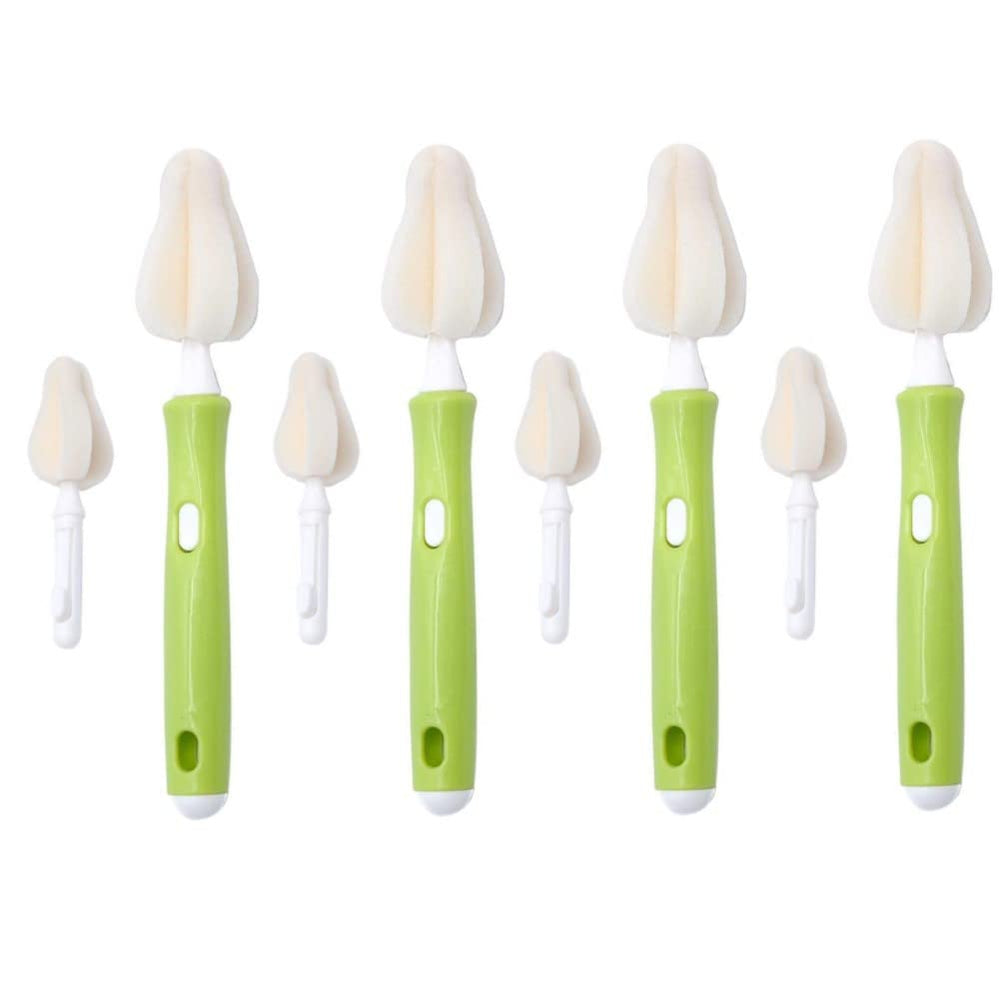 Joayuezo 8PCS milk bottle nipple brushes set for thorough bottle cleaning