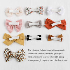 JoCoDesigns handmade soft fabric bow crafted from cotton and linen for gentle comfort