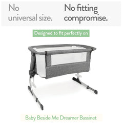 Joey + Joan bassinet sheets on Dreamer Bassinet demonstrate a secure fit and soft touch.