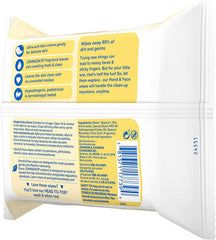 Close-up of soft textured wipes from Johnson's Baby Hand and Face Wipes.