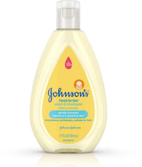 Johnson's Head-to-Toe lather demonstrates mild, tear-free cleanse for newborns