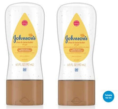 Johnson's Baby Oil Gel 2-pack front view for smooth skin hydration