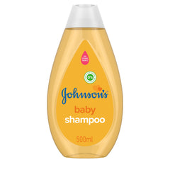 Johnson's Baby Shampoo Regular 500ml bottle front view for gentle daily cleansing.