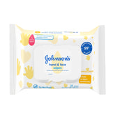 Johnson's Hand and Face Sanitizing Wipes travel pack for on-the-go cleanliness