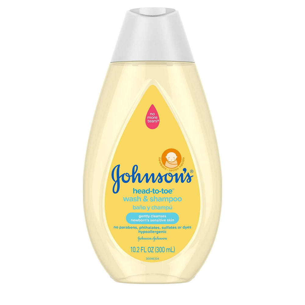 Johnson's Head-To-Toe bottle – gentle cleansing for baby's skin and hair.