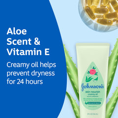 Johnson's Skin Nourish hypoallergenic formula is gentle on sensitive baby skin.
