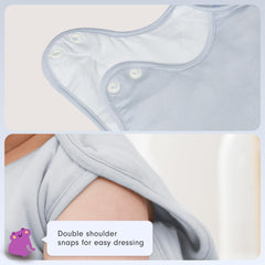 JOI parent-friendly design with two-way zipper simplifies dressing and diaper changes.