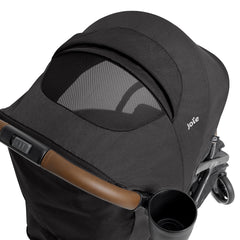 Joie Nutmeg travel-ready with compatible Joie infant car seats.