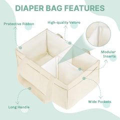 Jolensoy soft corduroy diaper organizer offers warm texture for daily use