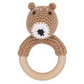 Joliecraft Woodland Friends bear rattle for infant sensory play