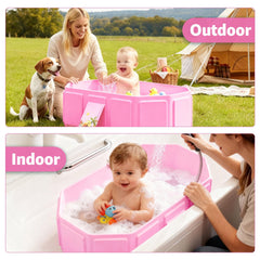 Jollcma tub's anti-slip base adds stability during bath