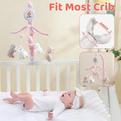 JOLLITO detachable plush animals for crib play and decor