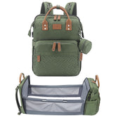 JOLLITO diaper bag backpack shows large capacity with organized pockets for baby essentials