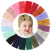 Jollybows nylon baby headband—elastic comfort without leaving marks.