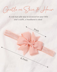 Jollybows elastic headband with stretch fits growing babies comfortably