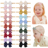 Jollybows soft nylon headband for gentle, secure wear without marks on baby skin