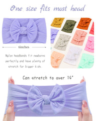 Jollybows turban-style headband in soft nylon for gentle styling.