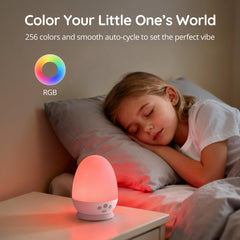 JolyWell nursery egg light offers warm to cool color temperature for any mood.