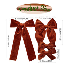 Jomila copper velvet knot bow clip suits versatile hairstyles.