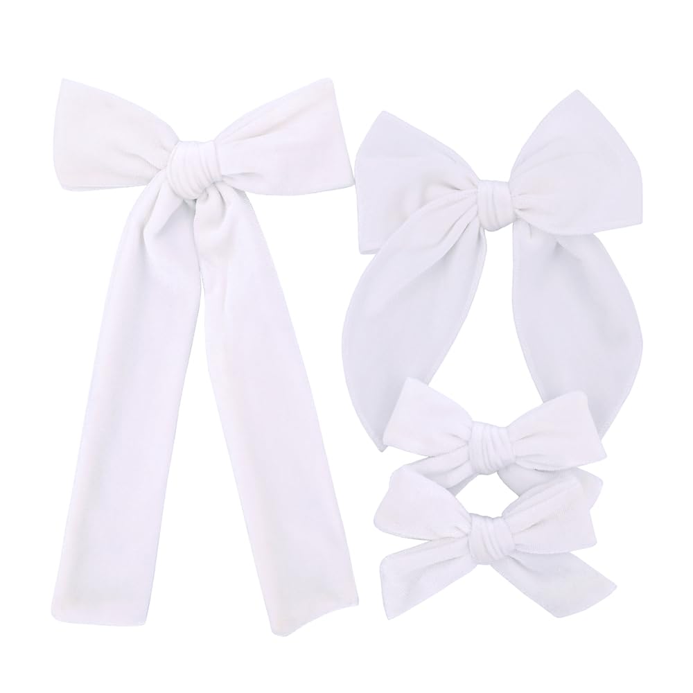 Jomila long-tail velvet bow clip for secure all-day hold