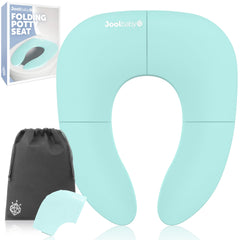 Jool Baby folding travel potty seat aqua for mess-free moments on the go.