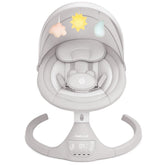 Jool Baby Nova Swing in action with side-to-side motion soothing a newborn.