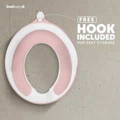 Jool Baby Potty Seat splash guard helps contain messes during quick potty breaks.