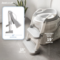 Jool Baby potty training seat with ladder, side view, stable ascent for toddlers