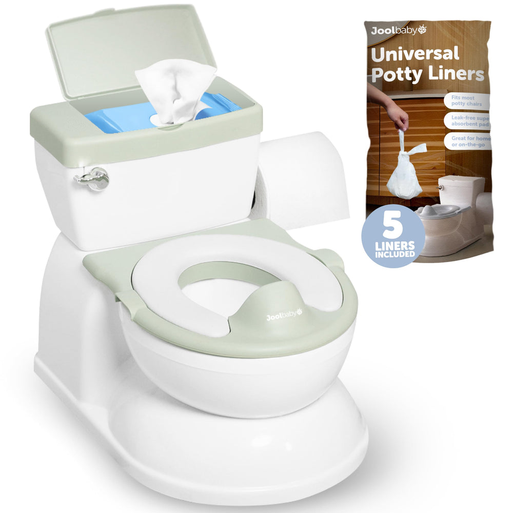 Jool Baby Real Feel Potty with flushing sound enhances toilet training.
