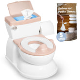 Jool Baby Real Feel Potty in pink with engaging training option.