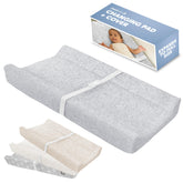 Jool Baby Serenity changing pad, wave gray pattern, top view for comfortable diaper changes