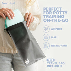 Suction cups secure the seat for stable placement during quick trips.