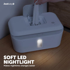 Jool Baby wipe warmer locking lid preserves moisture during use