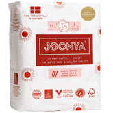 JOONYA size 4 baby diaper pack front view showing slim overnight fit
