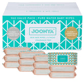 JOONYA Unscented Baby Wipes pack front view for bulk convenience.