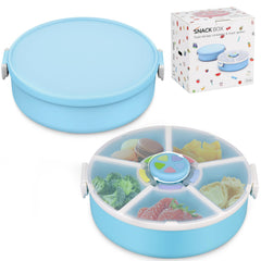 JOOPETALK rotating snack container with blue button to make snack time interactive.
