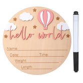 Josojoou newborn sign with balloons and clouds for baby photos