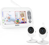 JouSecu two camera baby monitor setup showing two rooms for easy supervision