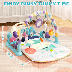 Jovow Baby Gym arch with toys close-up stimulates tactile exploration